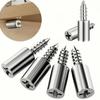 20-100pcs Self-Tapping Screws with Anti-Slip Sleeves Shelf Brackets Layer Plate Holder for Kitchen Furniture Closet Pin