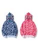 Double Hood Japanese Shark Camo Sweatshirt for Couples