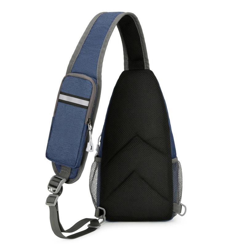 Men's Breast Bag Men's New Simple Multi-functional Sports Backpack Leaf Commuting Versatile Men's Breast Bag
