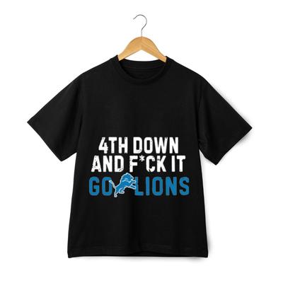 Detroit Lions 4th Down Football Grafik T-Shirt Lustiges Fan-Zitat Unisex Tee