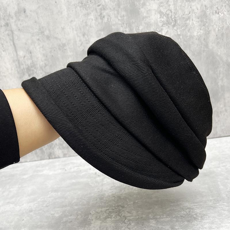 

Version Great Fisherman S Hat Children S Season Black Versatile Pile Hat Show Washbasin Hat M（56-58cm）