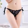 Women's Sexy Lace Open-Crotch T-Back Panties Set