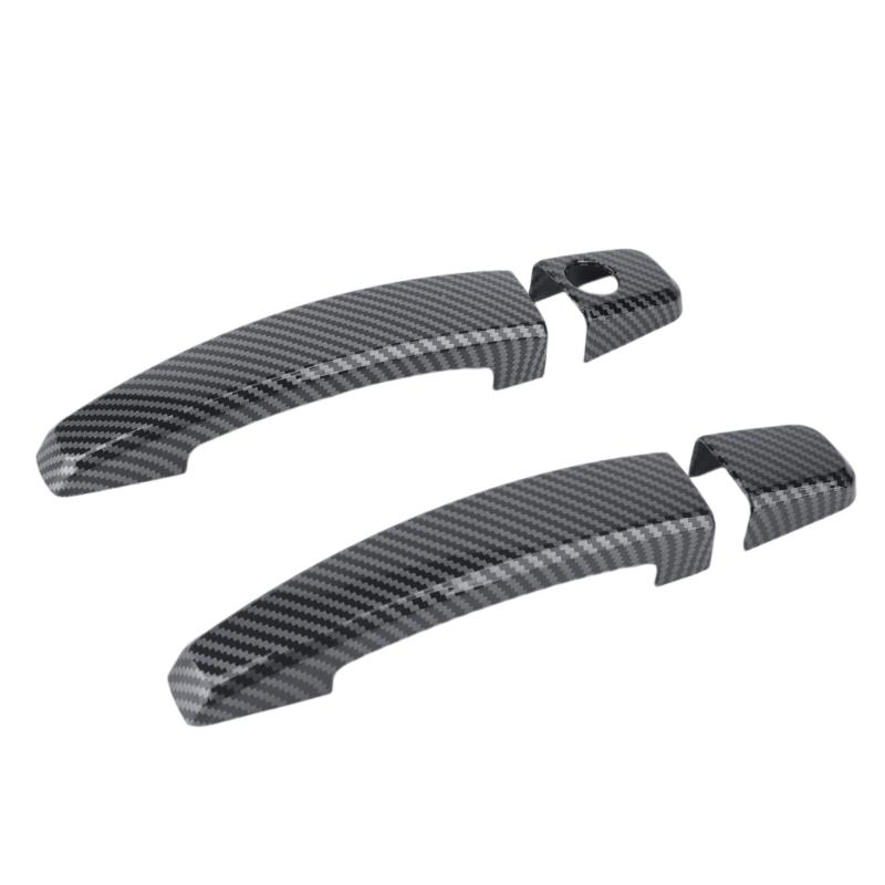 Carbon Fiber Door Handle Cover Trim for 2010-2015 Models, ABS Overlay Design for Exterior Handle Area Style and Daily Driving Detail
