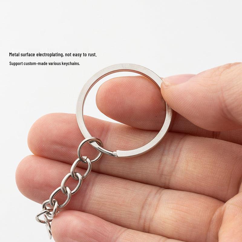 Triangle Tip Keychain Pendant, 25/30mm Keyring Chain DIY Jewelry Accessory