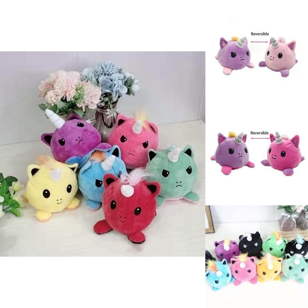 Magical Reversible Unicorn Plush Doll Luxurious Soft Material With Feather Cotton Filling For Comfort