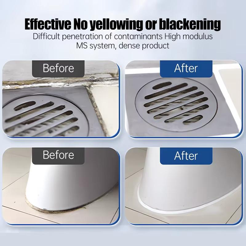 120ml Multipurpose Silicone Sealant Waterproof Caulk Seal Mouldproof Fast Drying Ceramic Adhesive Glass Glue Bathroom Kitchen