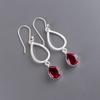 Pink Rubellite Gemstone 925 Sterling Silver Jewelry Handmade Earrings 1.90" EE-16-10