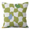 Small Clear Green Geometric Flower Print Pillowcase Short Velvet Cushion Living Room Sofa Pillowcase