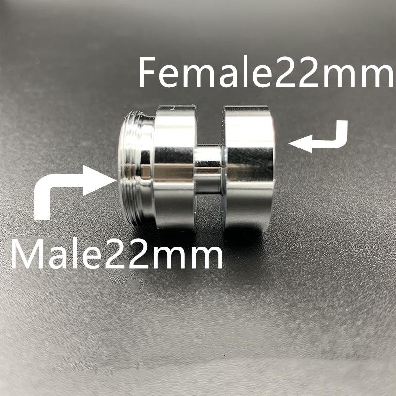 

1 шт. Адаптер для кухонного крана из нержавеющей стали 304 с внутренней резьбой 22/24 мм, поворотный на 360 градусов, адаптер с наружной резьбой 22 мм