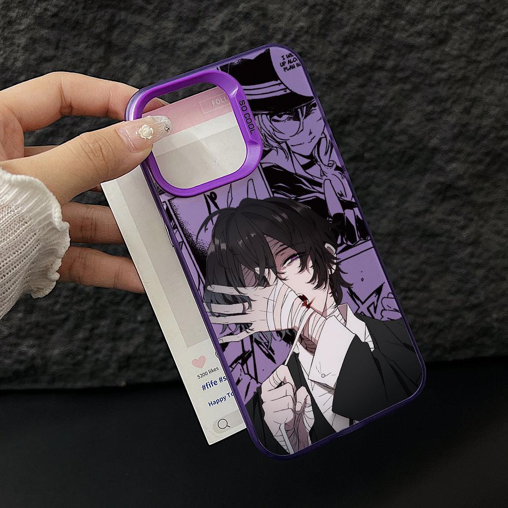 Anime Dazaies Osamus Phone Case for iPhone 17 Air 16 16e 15 14 Plus 13 12 11 Pro Max X Xs XR 8 Colorful Silver Hard Cover