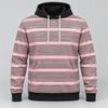 Herren Kapuzenpullover mit Grafikstreifen 3D-Druck Polyester Langarm Lässiger Hoodie Pullover mit Kordelzug und Fronttasche