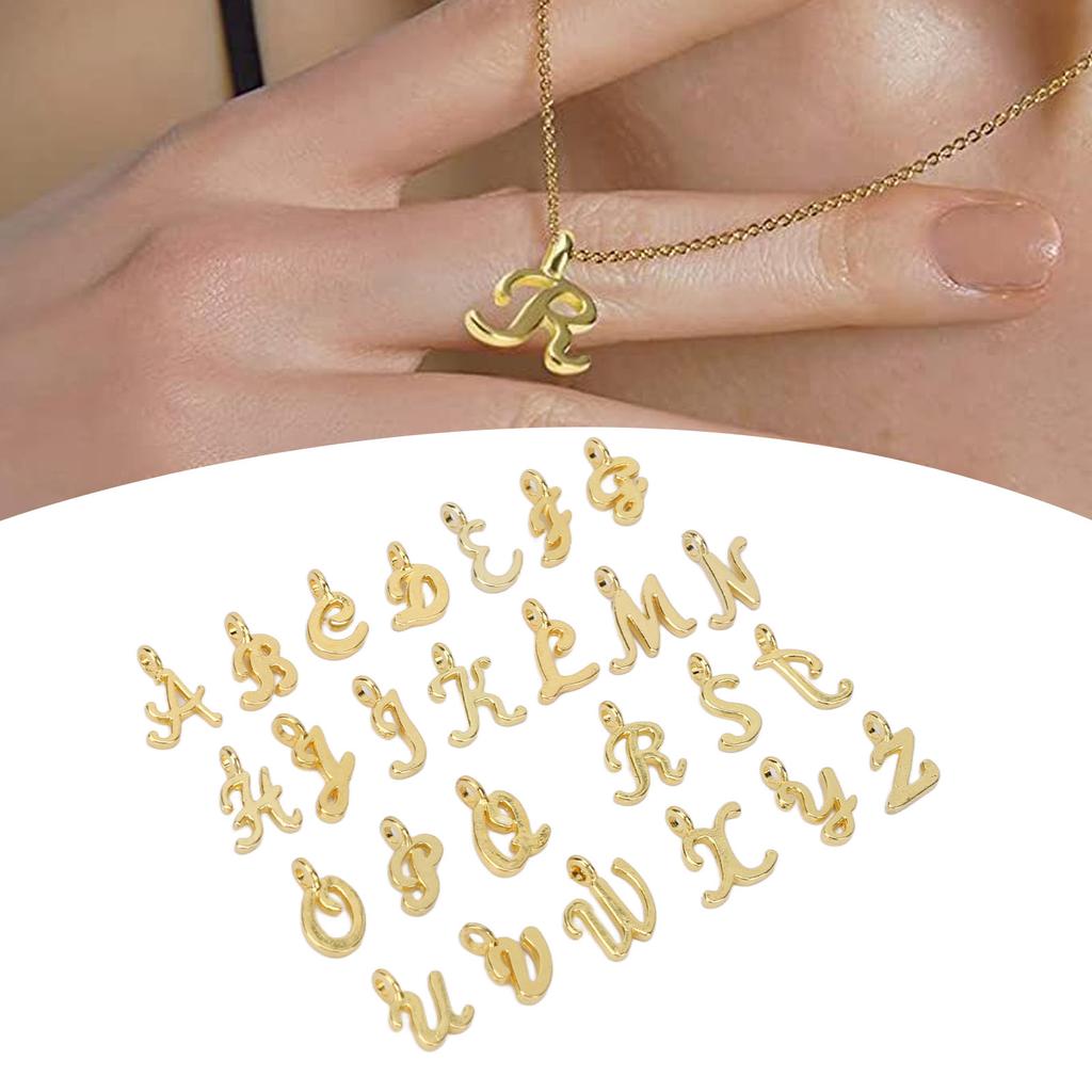 260pcs English Letter Pendant Alloy Jewelry DIY Alphabetic Pendant Accessory Set for Dreadlocks