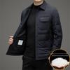 Men's Lightweight White Goose Down Jacket - 2025 Winter Style, Lapel Casual Warm Outerwear