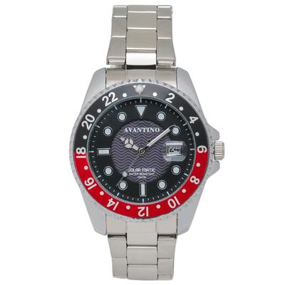 CREPHA Solar Watch Analog Waterproof Date Red AV-AM386-RDS Men's