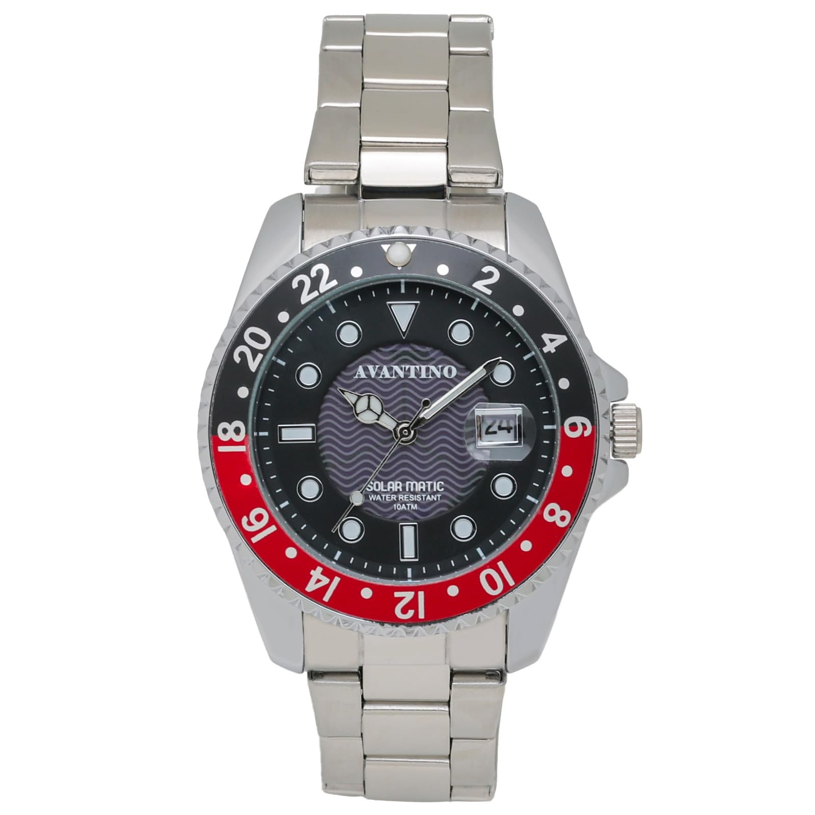 Солнечные часы CREPHA Аналоговые Водонепроницаемые Дата Красные AV-AM386-RDS Мужские