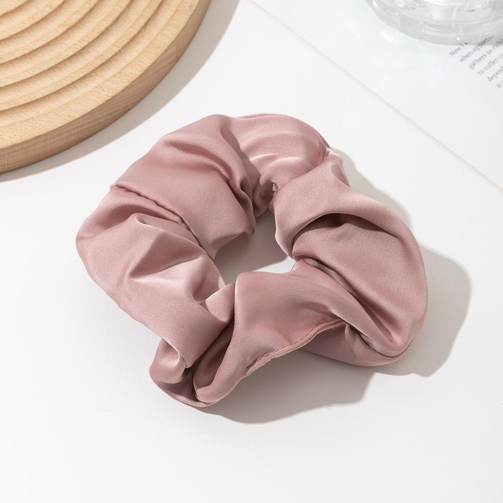 Vintage Silk Satin Hair Scrunchies Elastic Hair Bands Solid Color Women Girls Headwear Ponytail Ties Rope Hair Accessories