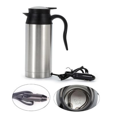 Stainless Steel Fast Boil, Portable Electric Hot Water Kettle for Tea and Coffee,750ml Car Electric Kettle Thermal Mug