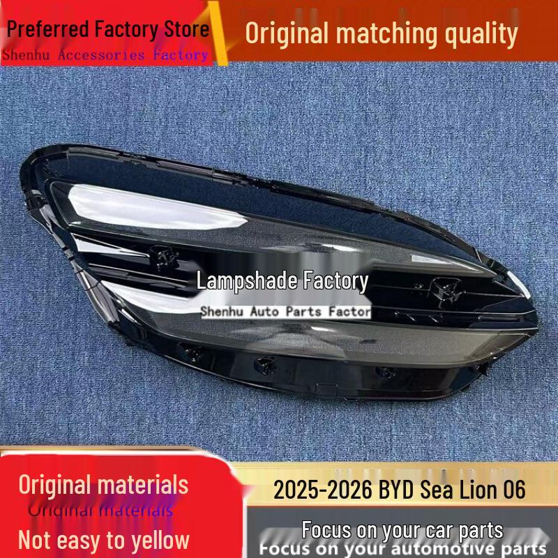 

Compatible for BYD Haishi 06 (Model 25-26) Front Headlight Transparent Cover Housing Driver regular, without glue