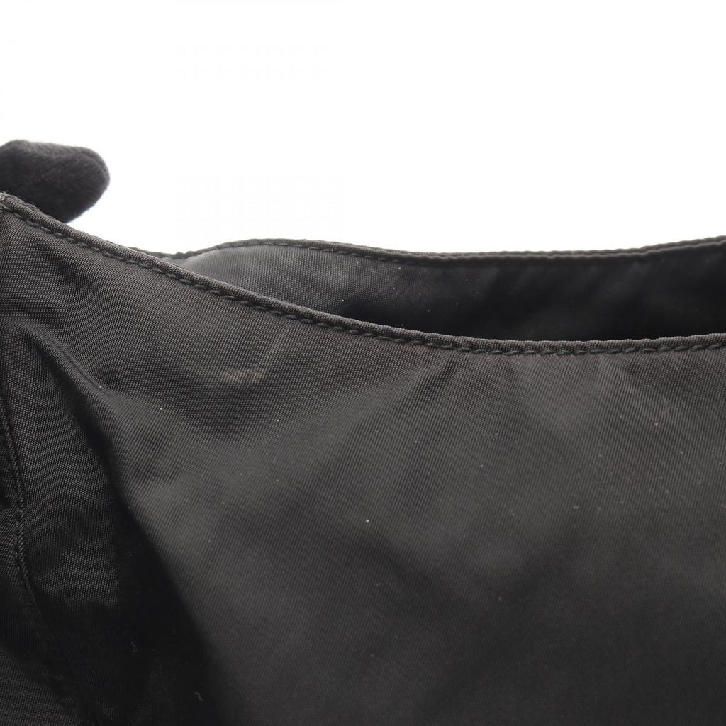 Used PRADA plastic handle Shoulder Bag Nylon Black Used Women