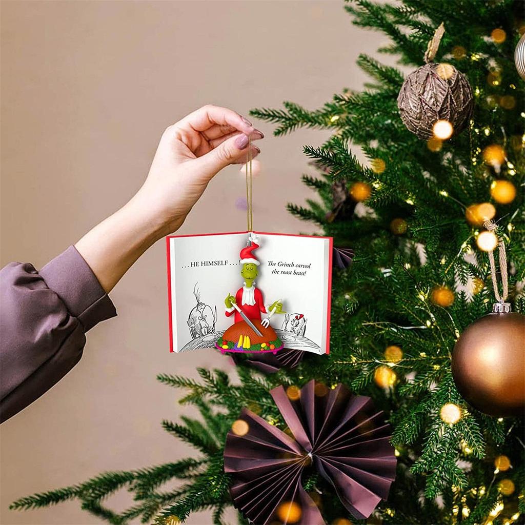 Adornos para árbol de Navidad, decoración colgante de acrílico para árbol de Navidad, mochila para el hogar y el coche, regalo colgante para niños