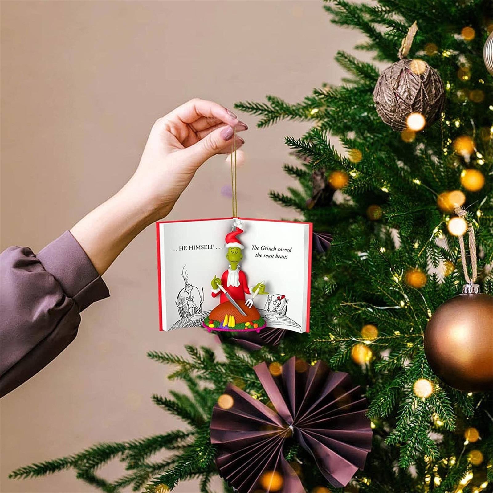 

Різдвяні ялинкові прикраси, акрилові підвісні різдвяні прикраси для дому, автомобіль, рюкзак, кулон, подарунок для дітей One Size