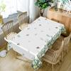 Spring Eucalyptus Leaf Butterfly Rectangle Tablecloth Party Decor Washable Kitchen Dining Tablecloth Wedding Party Decorations