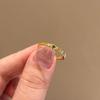 Four-leaf Clover Ring Lucky Clover Ring for Women Niche Stylefashionstylisheasiest for Matchclassy Sense Open Ring