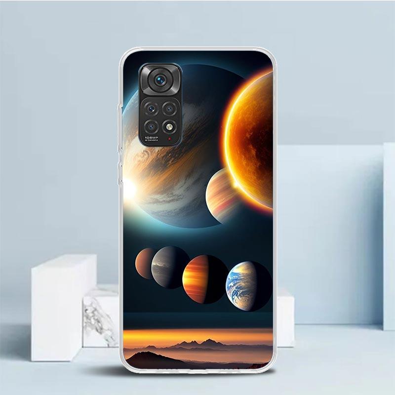 

Earth Stars Space Soft Cover for Xiaomi Redmi Note 15 14 13 12 Pro Plus Phone Case 14S 11S 11T 11E 10S 10 4G Pattern Shell Redmi Samsung S26 Plus