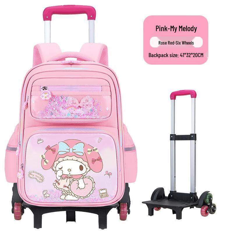 MIAOQIAO Kids Rolling Backpack One Size
