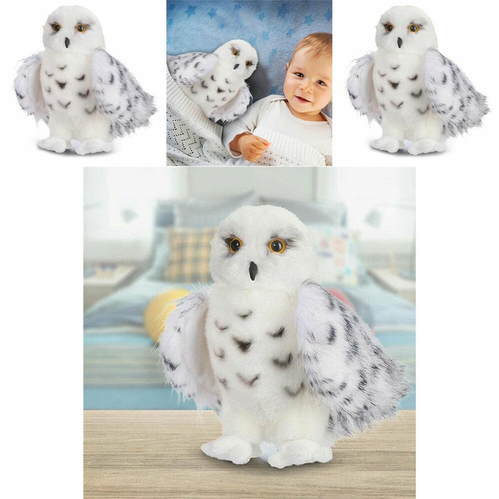 Adorable Wizard Snowy Owl Plush Toy Soft Stuffed Doll For Kids Christmas Gift