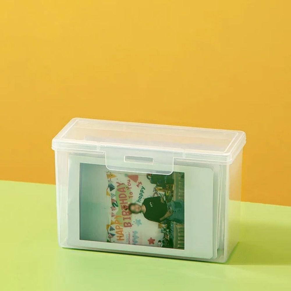 Transparent Idol Photo Storage Box Clear Container Card Collection Organizer  Small Card