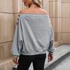 Autumn/Winter Women's Off-Shoulder Loose Casual Long Sleeve Sweatshirt