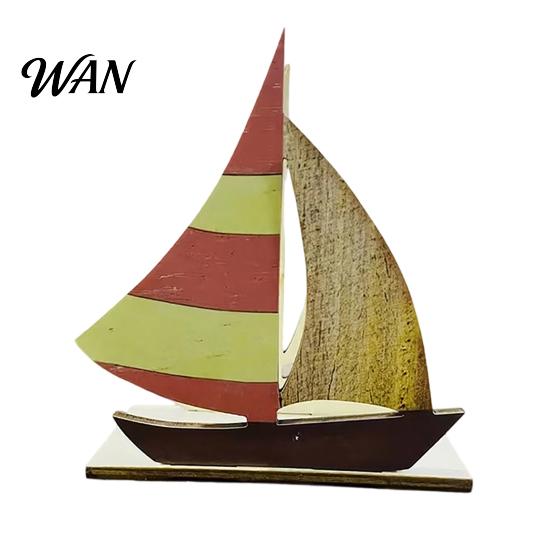 Sailboat Napkin Holder Vintage Wooden Nautical Freestanding Tabletop Paper Towel Retro Tissue Dispenser Coastal for Kitchen Restaurant Dining 1