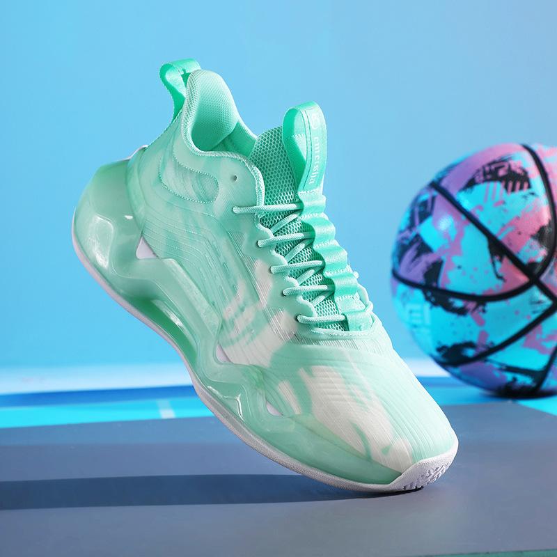 2025 spring and summer new sports basketball shoes comfortable shock absorption breathable men's and women's same non-slip wear-resistant rubber so