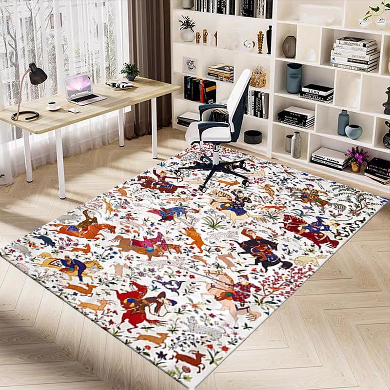 1PC Horsemen, Animals Extra Large Non Slip Floor carpet, Office, family, bedroom, Studio Large Area Rug Indoor Rugs, Vibrant Colors