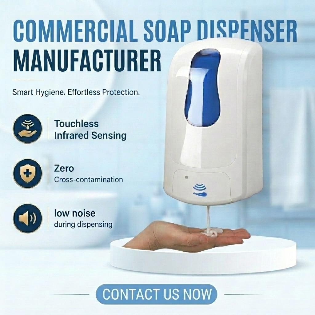 Plastic Commercial Wall Mounted Soap Dispensers Manufacturer Automatic Touchless Sensor Hand Liquid Foam Soap Dispenser