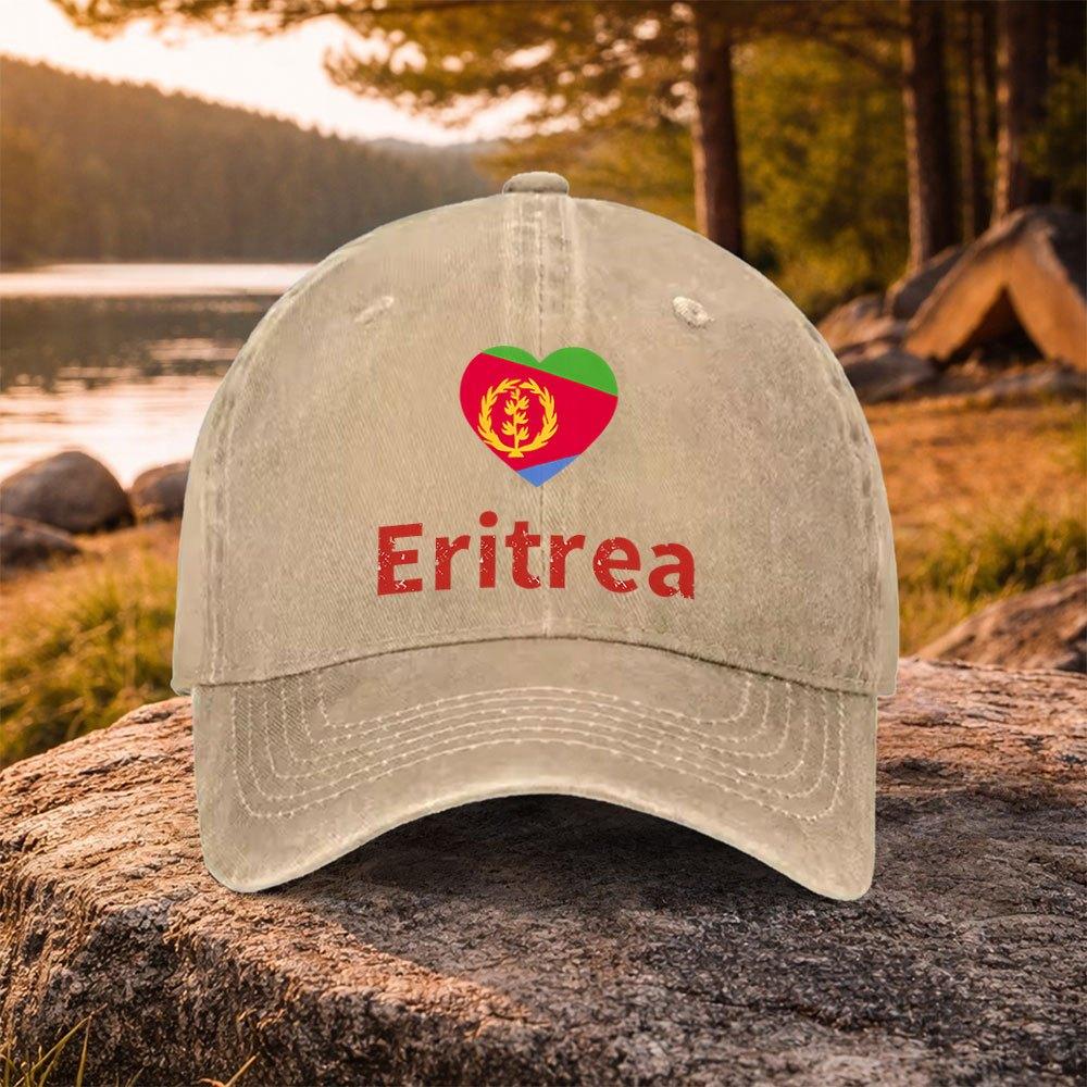 Eritrea Flagge Gewaschene Baseballkappe Unisex Lässige Golf Outdoor Mütze