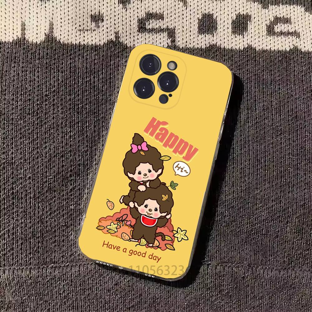Cute Monchhichis Phone Case For iPhone17 16 15 14 13 12 11 Pro Xs Max Mini Plus Antislip Shockproof Hard