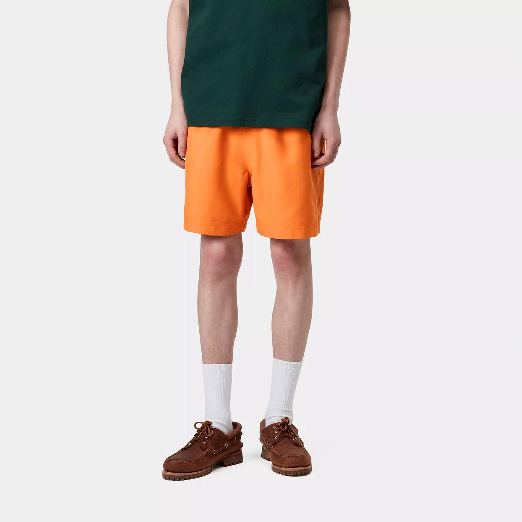 Carhartt WIP Chase Swim Trunks Mesh Lining Side Seam Pocket Logo Embroidered Swim Shorts Men swim trunks Orange I035062-2SB-XX