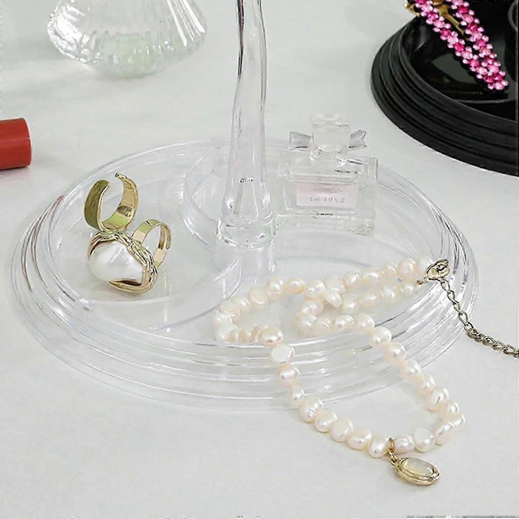 Tree Shape Jewelry Holder for Jewelry Storage - White Velvet Organizer with Branch Design for Necklaces and Earrings