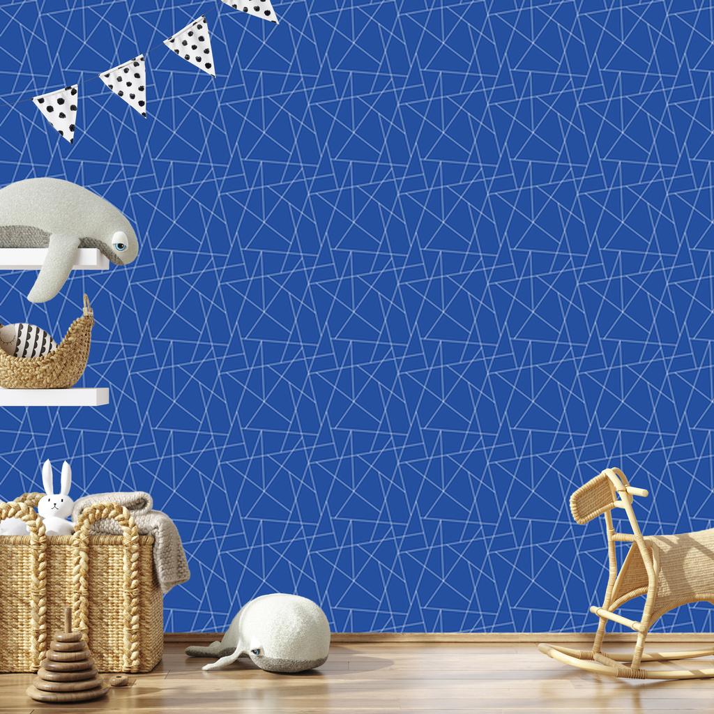 Wallpaper Geometric Pattern Blue, Bottom Blue 50x1000