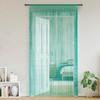 VidaXL String Curtain 2 Pcs 140 X 250 Cm Turquoise, Fringe Curtain, Rod Pocket Curtain, String Fringe Curtain, 4102040