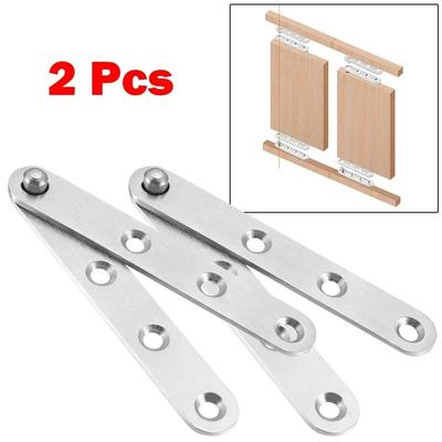 2pcs  Degree Rotating Door Pivot Hinge Home Door Tool Box Cabinet Hardware Stainless Steel Furniture Hinges