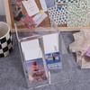 Rectangular Photo Card Collection Organizer Transparent Postcards Stickers Storage Box  School