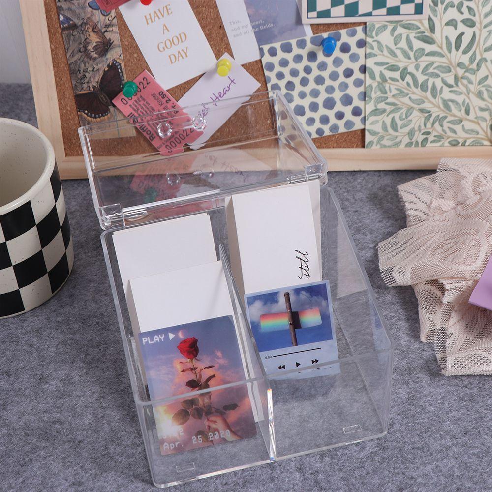 Acrylic Photocard Storage Box Transparent Small Card Storage Case  DIY