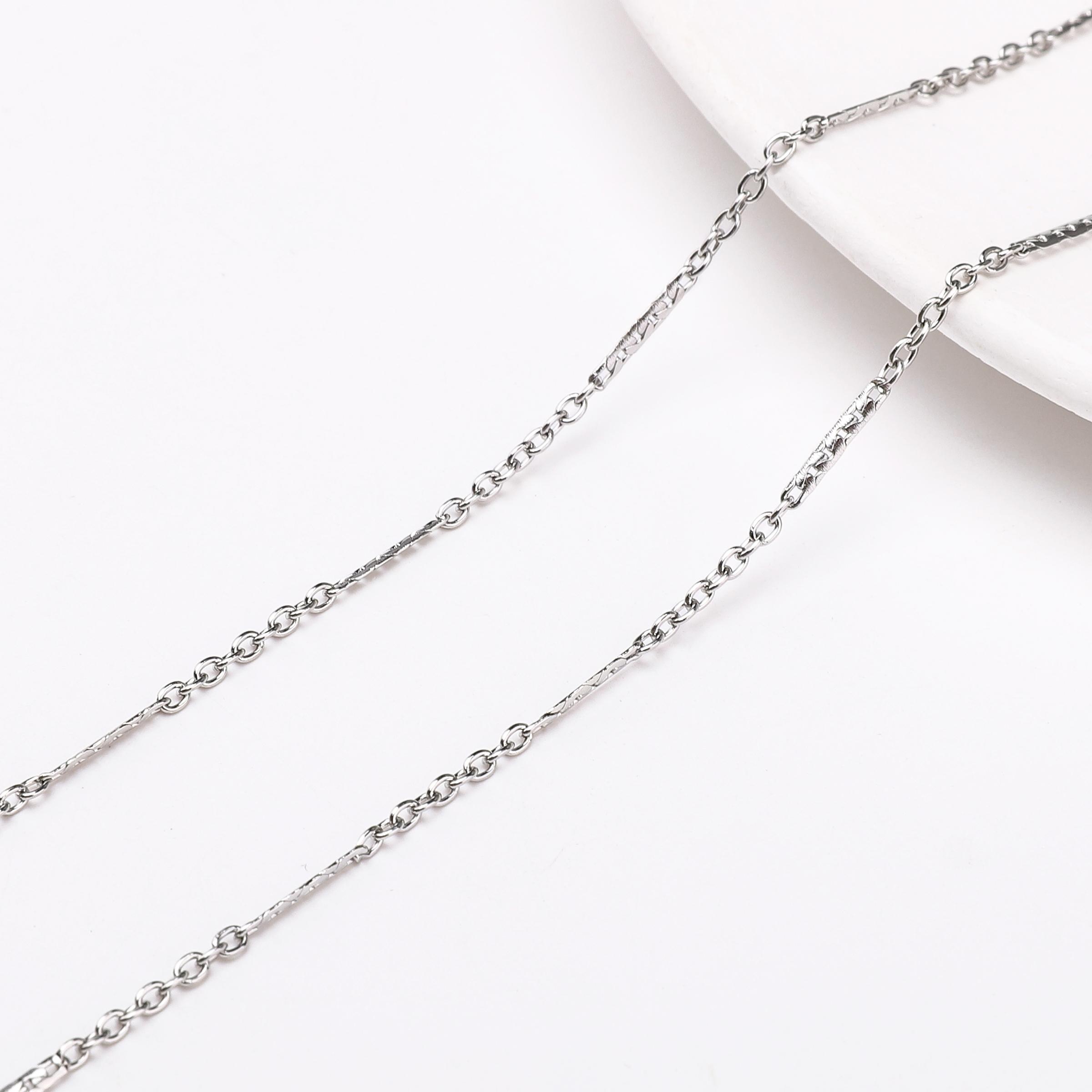 

1 метр цепи из нержавеющей стали кубинская звеньевая цепь базовая панк цепь для самостоятельного изготовления ожерелья браслета ювелирных изделий 1.8mm