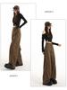 American Retro 2026 High-Waisted Wide-Leg Brown Jeans for Women