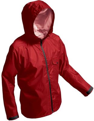Men's Rain Suit AS-7100, Waterproof 10,000mm & Breathable 5,000g, Adjustable Hem & Sleeves, Reflective Piping, Ventilated Back, Red, Size LL