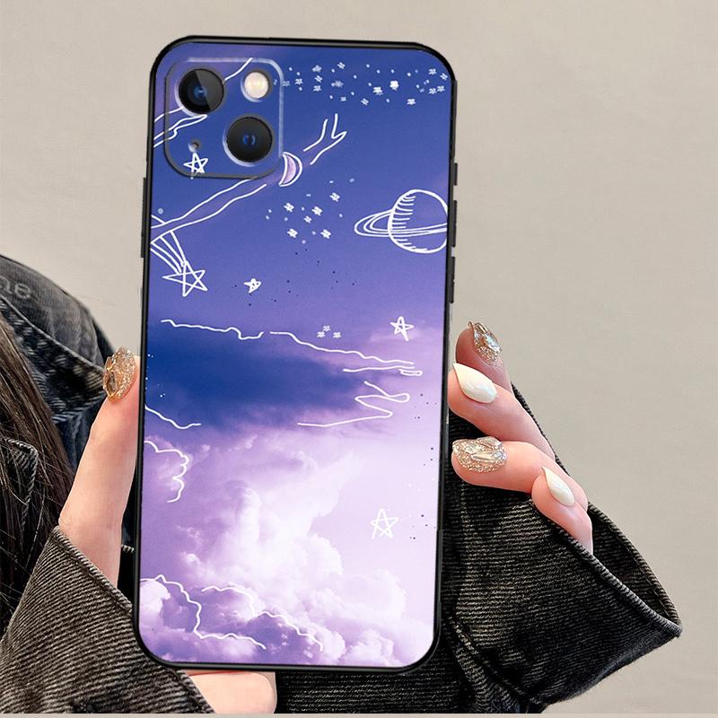 Purple Aesthetic Phone Case For iPhone 17 Pro Max 11 14 15 16 Pro Max 12 13 mini 16 Plus 16e 17 Air Cover