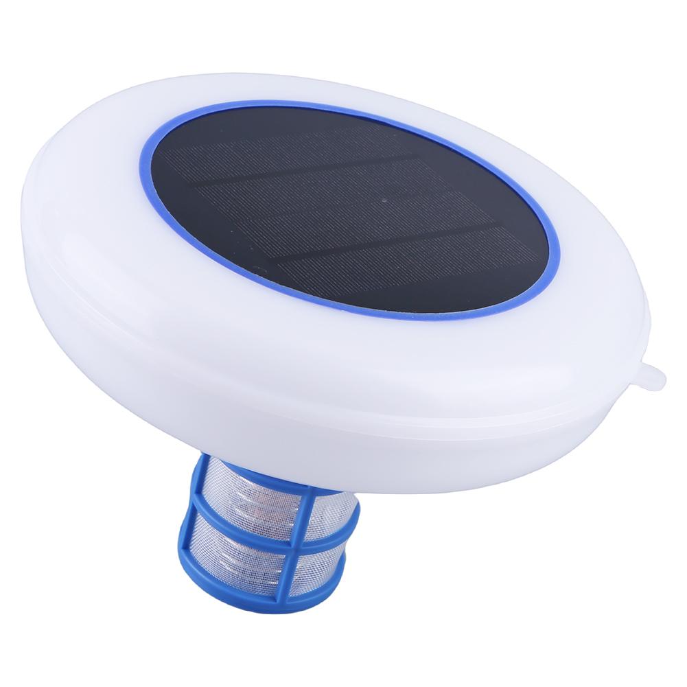 Solar Pool Ionizer 7-Colored LED Night Light Copper Pool Cleaner Copper Pool Ionizer Floater for Fresh & Salt Water Pools & Spas